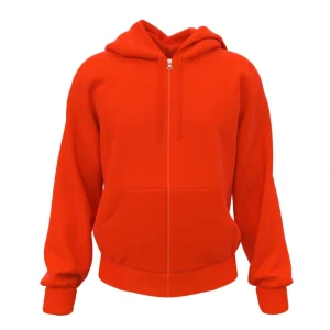 Penye Kalite Hoodie Kırmızı Ön