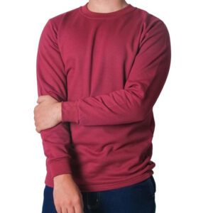 Sifir-yaka-iki-iplik-Sweatshirt-Bordo-1