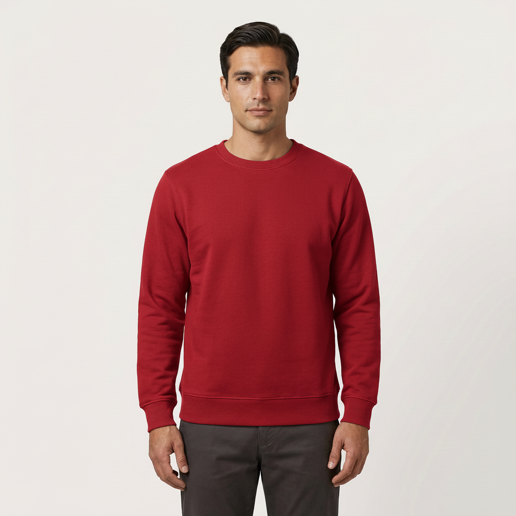 Üç İplik Penye Kali̇te Sweatshi̇rt bordo